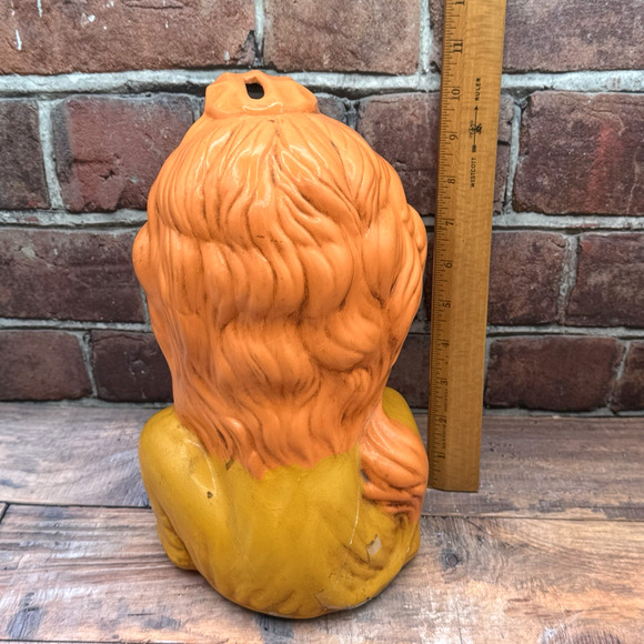 Vintage Lion Bank Hand Painted Chalkware Statue King of the Jungle-REPAIRED 1976 - Picture 4 of 8